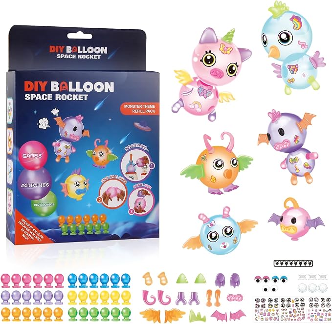 nicknack 170Pcs Magic Sticky Balloon Refill Kit DIY Crafts - Image 2