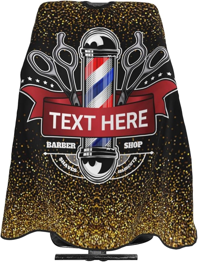 Custom Barber Cape for Men Personalized Professional Hair Cutting Cape with Text for Home Salon Barbershop