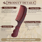 2PCS Anti Dandruff Comb, Scalp Detox Comb for Scalp Build Up, Sweep Dandruff Removal Brush for Hair Care (Patented)