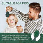 RHOS Mini Hair Brush for Women,Men and Kids-Travel Size Hair Brush for Purse,Pocket,backpack-Small Cushion Paddle Brush with Soft Bristles-Mini Detangler Brush for All Hair Types(1 Pack-Green)