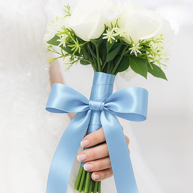 30Yards 1 1/2In Sky Blue Ribbon - Image 6