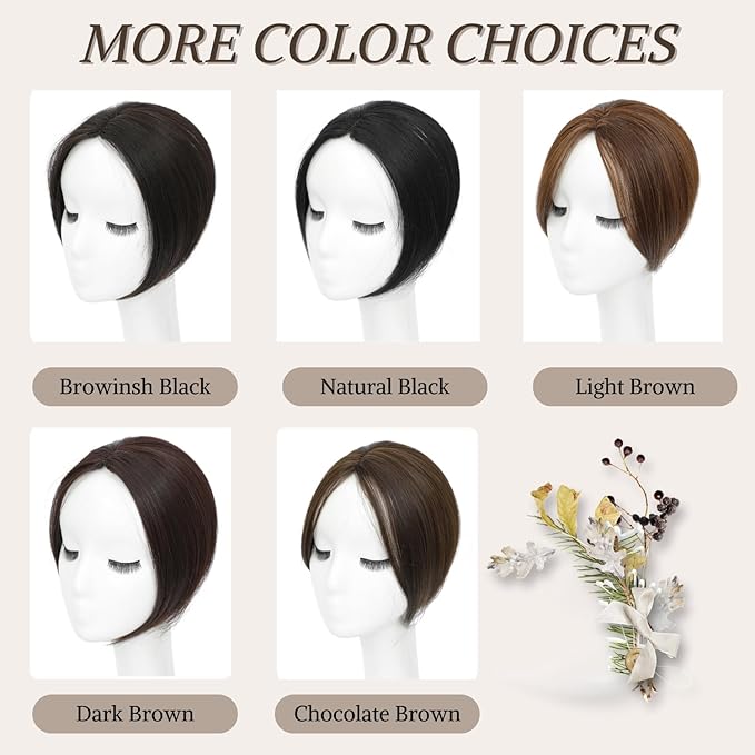 Hair Toppers for Women with Thinning Hair Extensions 360° 3D Toppers Hair Pieces for Women Clip Ins Fake Bangs Hair Pieces Perfect Solution for Stylish Upgrade