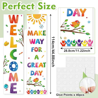 Sideim Colorful Classroom Welcome Poster Decorations, Welcome Sign - Image 2