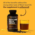 Cold Pressed Black Seed Oil Capsules - 1500mg Black Cumin Supplement for Immune Function, Digestive Support & Overall Health - Hair & Skin Superfood - Nigella Sativa - 2 Month Supply, Unflavored
