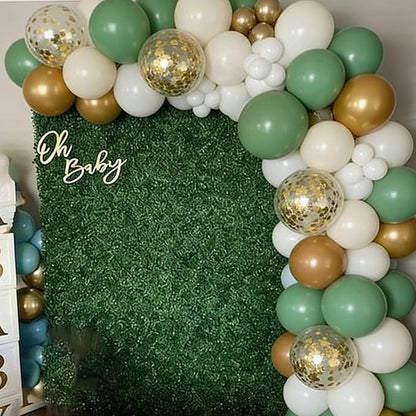 Green Gold Balloons 60Pcs 12 Inch Confetti Latex Balloon Set - Image 8