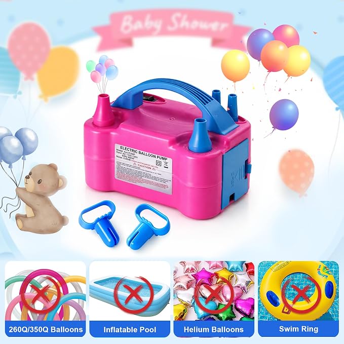 Balloon Pump Electric with Dual Nozzles & Tying Tool - Image 6