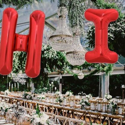 TONIFUL 40 Inch Large Bright Red Letter Balloons A-Z, Giant Jumbo Helium Foil - Image 6