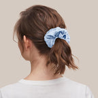 LILYSILK Silk Hair Scrunchies/Ties for Frizz & Breakage Prevention, 100% Mulberry, No Damage, Elastic ponytail Holders, 1Pc, Sky Blue