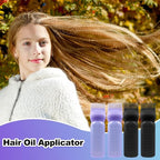 ELANE 4 Pack Hair Oiler Comb Bottle,Root Comb Applicator Bottle for Hair Oil Scalp Hair Oiling Applicator(2Black+2Purple)