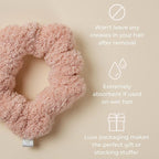 VOLO Hair Drying Scrunchie | Hair Scrunchies for Women | Ultra Soft, Thick, Anti Frizz, Breakage Free, Absorbent, & Gentle Ties that Decrease Dry Time | Microfiber | Luna Gray & Cloud Pink 4PK