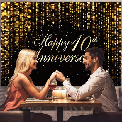 Happy 10th Anniversary Backdrop - Image 3