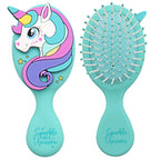 Toddler Hair Brush - Mini Hair Brush for Kids - Travel Brush for Boys and Girls - Unicorn Brush with Air Cushion - Blue