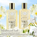 Bath & Shower Spa Gift Basket Set, with English Pear & Freesia Fragrance Bath Gift Basket for Women & Men Includes Body Lotion, Shower Gel, Bath Salts, Bubble Bath, Body Scrub and More, 9 Pcs