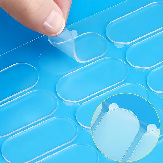 240Pcs Clear Stick Dots, Double Sided, 4.37" X 4.00" | Museum Adhesive Putty by Aubeco