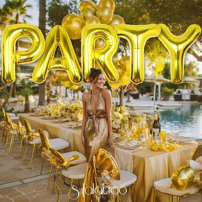 40 Inch Gold Letter K Balloon Big Foil Helium Letter Balloons A-Z | Giant Large - Image 3