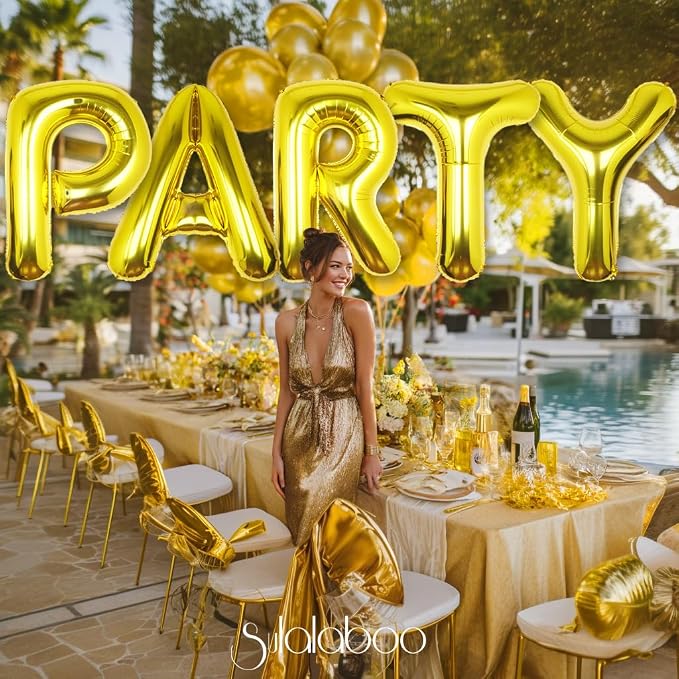 40 Inch Gold Letter Y Balloon Big Foil Helium Letter Balloons A-Z | Giant Large - Image 3