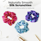 cute design scrunchies for all hair type elastic hair band great for ponytails XL srcunchies set these soft hair ties is great for every occasion (stars)