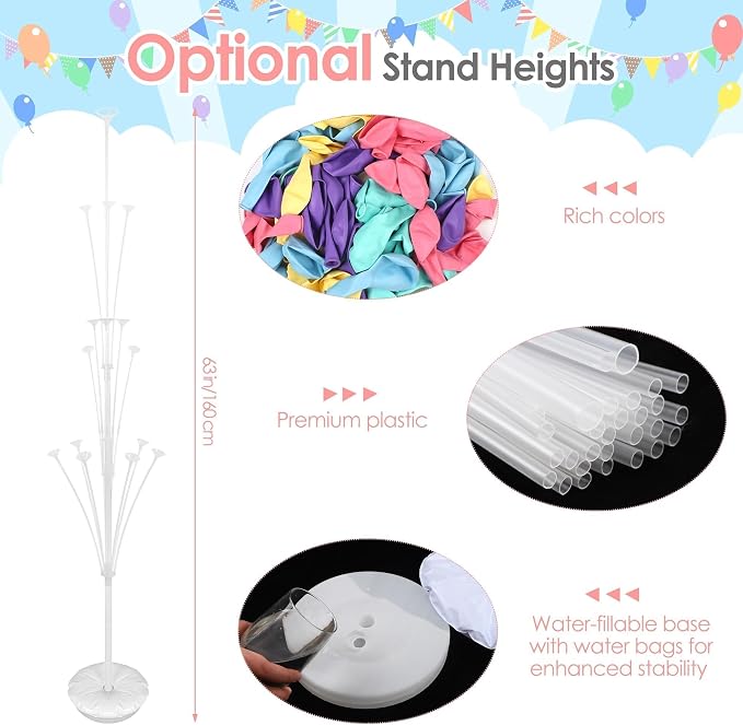 Aneco 4 Set Pastel Balloon Stand Kit - Image 4