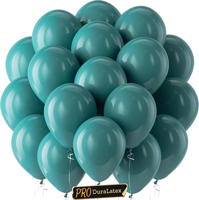 Pro Duralatex Slate Blue Extra-Thick Balloons 120 Pack 10 inch | Dusty Blue by Bezente