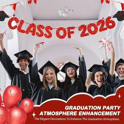 Fulmoon Congrats Grad Class of 2026 Banner Graduation Party Decor Class of 2026 - Image 4