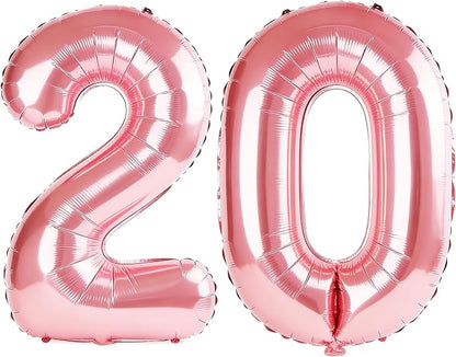 40 Inch Number 20 Balloons for 20th Birthday Party Decorations, 0-100 Jewelry by FOBELEC