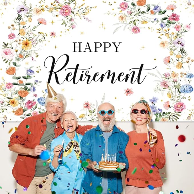 AIBIIN Happy Retirement Backdrop - Image 6
