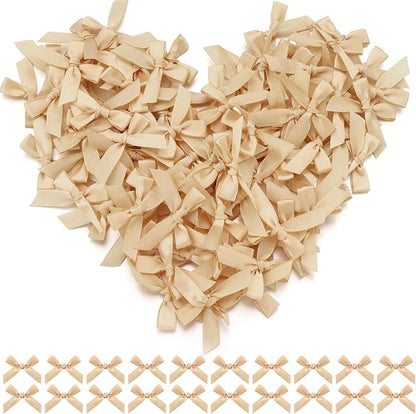 Gold Mini Bows 1.57" 100PCS Small Satin Ribbon Bows by Loomeshribbonforcrafts%EF%BC%81