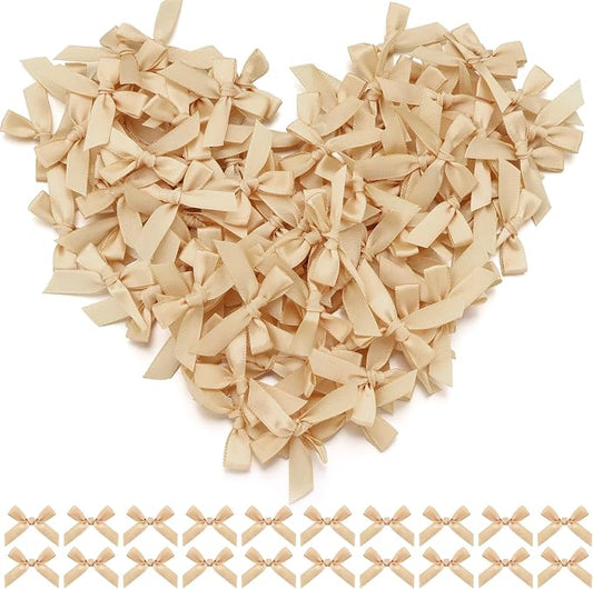 Gold Mini Bows 1.57" 100PCS Small Satin Ribbon Bows by Loomeshribbonforcrafts%EF%BC%81