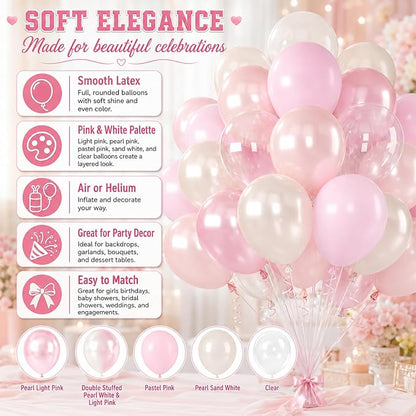 Pink Balloons, Gender Reveal Baby Shower Sweet Romantic Wedding Princess - Image 7