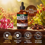 KUKKA Clove Essential Oils - 4 Fl Oz - for Hair, Skin, Diffuser, Aromatherapy & DIY Soap Making Scent