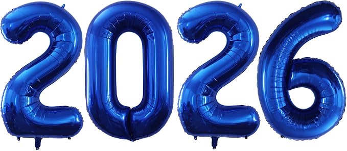 42 Inch 2026 Foil Number Balloons by GOER