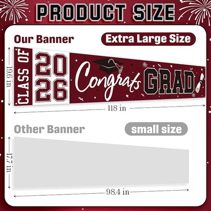 2026 Graduation Yard Sign, Large Congrats Grad Yard Banner Class of 2026 Banner - Image 5
