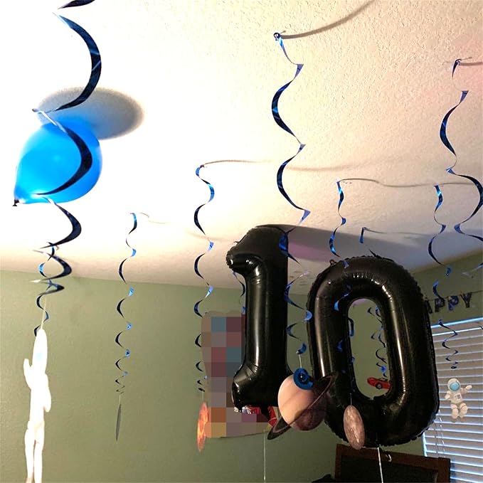 Black Number 17 Mylar Foil Balloons, 40 Inch Giant Black 17th Birthday Balloons - Image 3