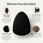 MANSCAPED® The Face Buffer - Men's Silicone Face Scrubber for Nourishing, Deep Cleaning & Exfoliating Your Skin, No-Slip Suction Cup Handle, Gentle Face Massage, 1-Pack