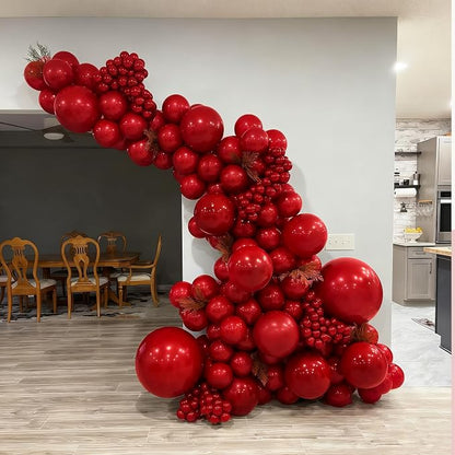 Awenztech 122pcs Dark Red Balloons Different Sizes, 18 12 10 5 inch Dark Red - Image 7
