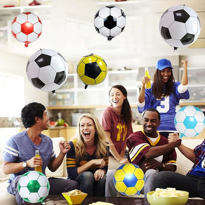 8Pcs Soccer Foil Balloons Set, 22 inch 4D Soccer Mylar Foil Balloons and 18 - Image 6
