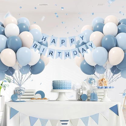 60pcs Dusty Blue Balloons 12inch - Image 6