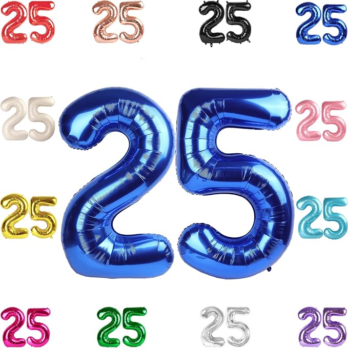 Navy Blue Number 25 Balloon 40 Inch by IWERP