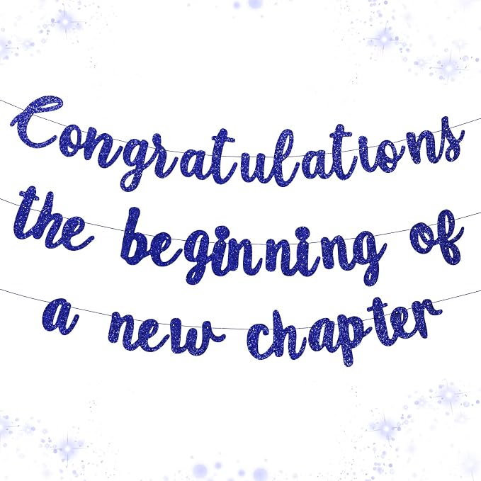 Pre-Strung New Journey Party Decorations Congratulations Banner The Beginning by Unknown