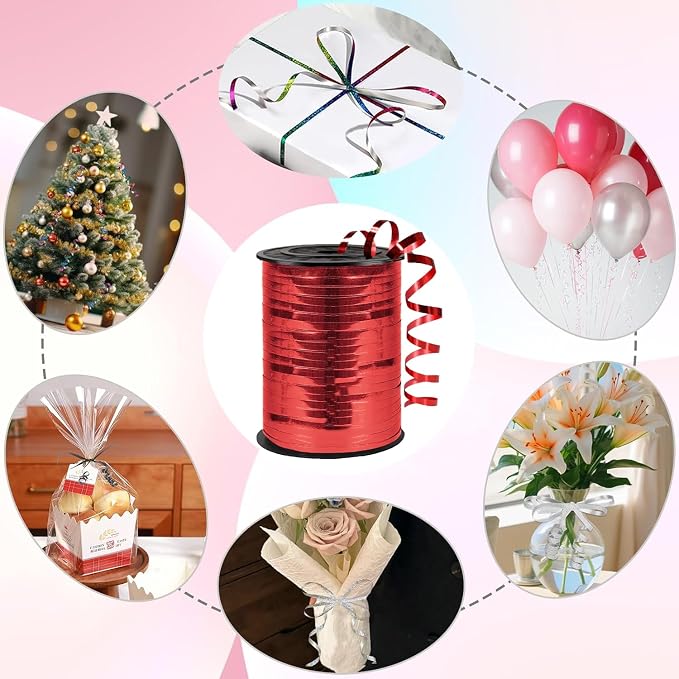 500 Yard Premium Red Curling Ribbon, Curling Ribbon - Image 3