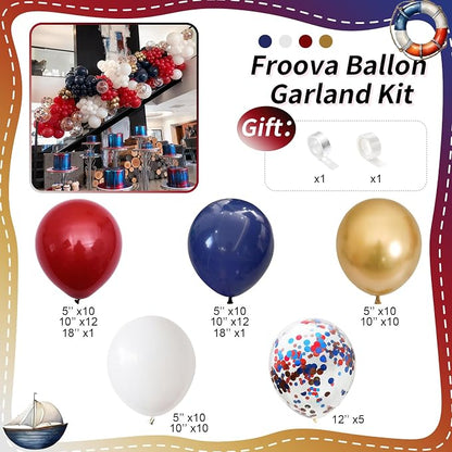 Red White Blue Balloon Arch Kit - Image 2