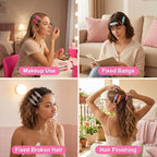 No Crease Hair Clips Makeup Pin Curl Clip Bulk 40Pcs Multicolor No Bend Dent Bang Creaseless Hair Clips for Makeup Application Bangs Hairpin Setting Pins Clip for Women Styling (Multicolor)