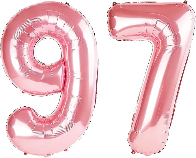 40 Inch Number 97 Balloons for 97th Birthday Party Decorations, 0-100 Jewelry by FOBELEC