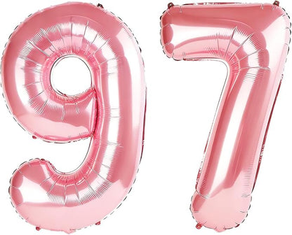 40 Inch Number 97 Balloons for 97th Birthday Party Decorations, 0-100 Jewelry by FOBELEC