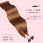 YoungSee U Tip Hair Extensions Copper UTip Hair Extensions Human Hair Copper Silky Straight 16In 50s/50G