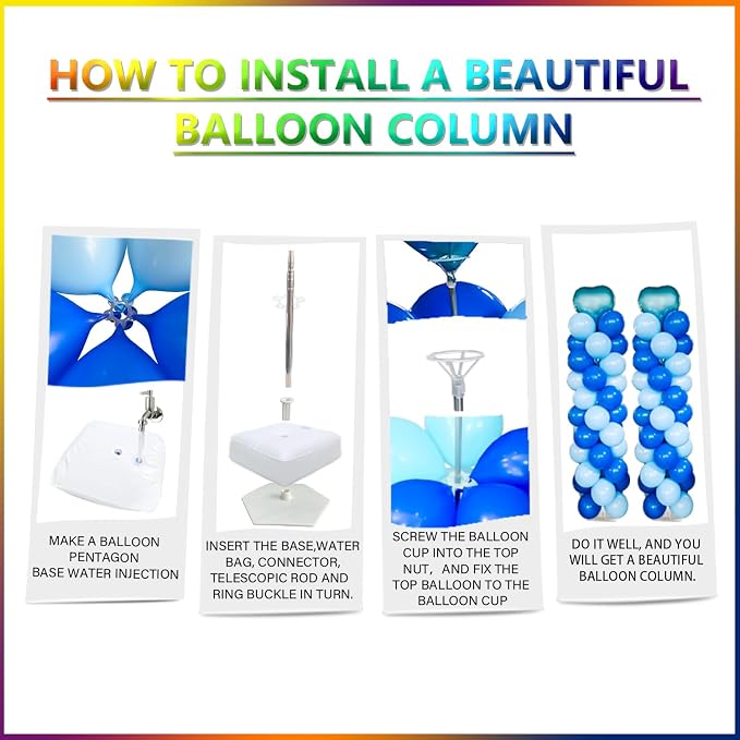 Balloon Column Stand Kit, 6.7Feet Height Adjustable Balloon Tower Pillar - Image 5