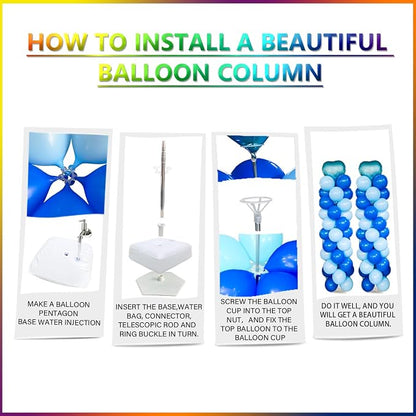 Balloon Column Stand Kit, 6.7Feet Height Adjustable Balloon Tower Pillar - Image 5