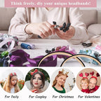 Wecoe Black Narrow Satin Headbands, 10pcs Non Slip Fashion Hair Bands for Women' Hair - Holiday & DIY Accessories