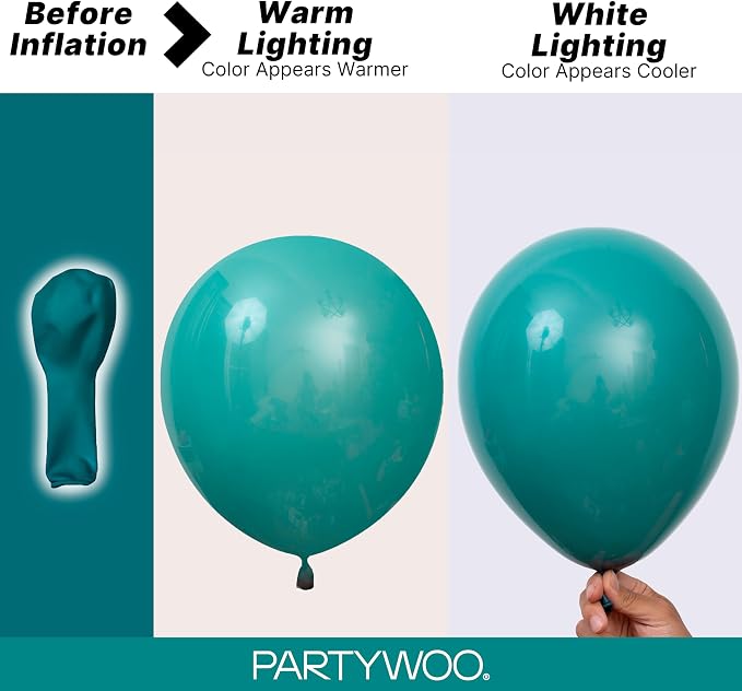 PartyWoo Slate Blue Balloons 100pcs Dusty Blue Boho Color 5 Inch | 18 12 10 5 - Image 3