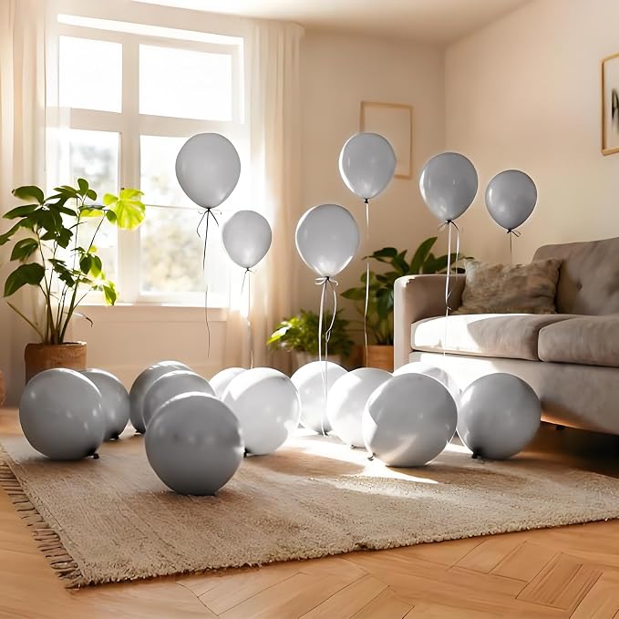 110pcs Grey Balloon 12 inch - Image 7